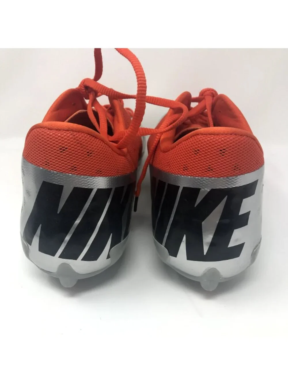 Nike Hyperfuse Orange Silver Football Cleats Shoes Size 14.5